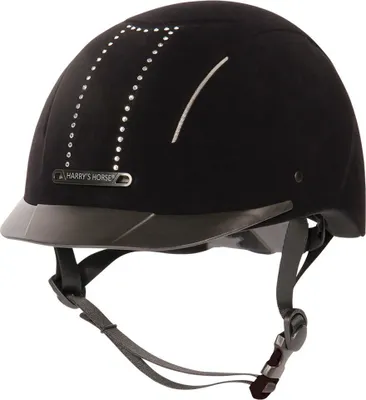 Produktbild von Harry`s Horse Reithelm Reitkappe Eclipse Crystal mit Kristallen verstellbar Samtflock in L