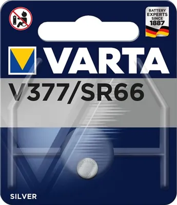Image de 10X Varta 38506 Professional Electronics SR66 (V377), 1 pc. Blister - Pile bouton à l'oxyde d'argent-zinc, 1,55 V Pile de montre