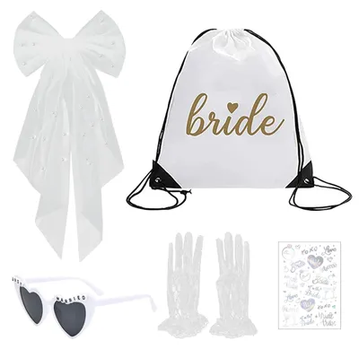 5-teiliges Braut-Accessoire-Set für Junggesellinnenabschied, Vintage