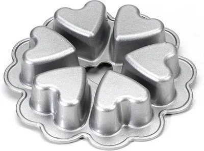Produktbild von Herzbackform aus Aluminium mit Antihaftbeschichtung - 17 x 33 cm