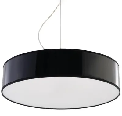 Image de Lampe suspendue ARENA 45 noir 3xE27 15W PVC 111x45x45cm Sollux Lighting