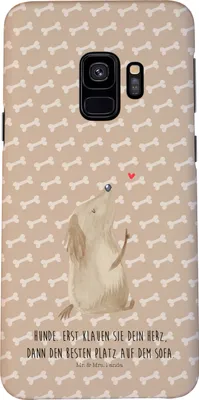 Produktbild von Mr. & Mrs. Panda Samsung Galaxy S9 Handyhülle Hund Liebe - Hundeglück - Geschenk, Hülle, Handy Case, Süß, Sprüche, Hunde, Herz, Schutzhülle, Cover