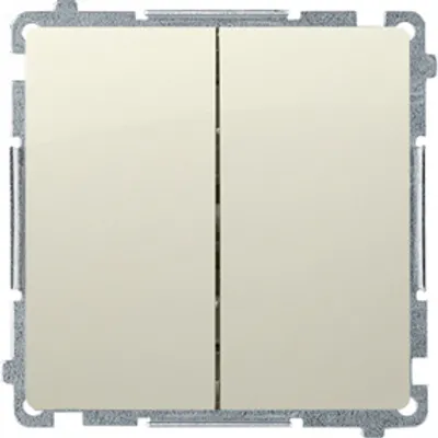 Image de Interrupteur double escalier beige Basic BMW6/2.01/12 Contact-Simon