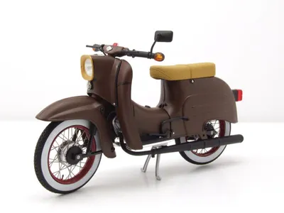 Produktbild von Simson Schwalbe KR51/1 Custom II braun Modellmotorrad 1:10 Schuco