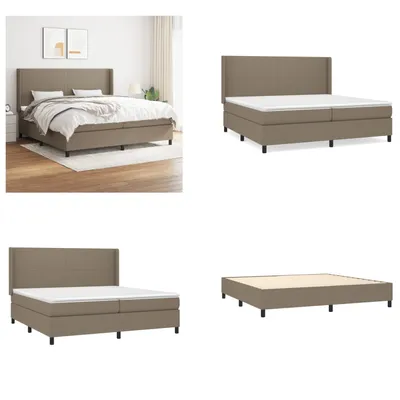 Produktbild von vidaXL Boxspringbett mit Matratze Taupe 200x200 cm Stoff