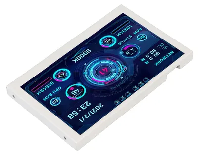 Image de Mini-écran USB de 5 pouces pour la surveillance de la température de l'ordinateur, rotation à 360 degrés, thème DIY, pour AIDA64 : affichage des données CPU, GPU et RAM du PC, écran secondaire Type-C
