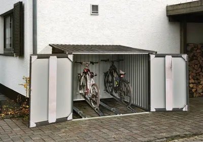 Obrázok produktu pre Garáž pre 4 bicykle206 x 204 x 145/163 cm