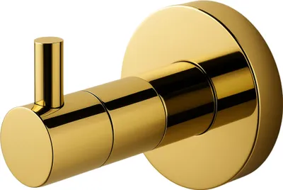 Produktbild von Balneo | Handtuchhaken Edelstahl glänzend gold | Badezimmerhaken QUBE Rostfrei | Wandhaken für Badezimmer