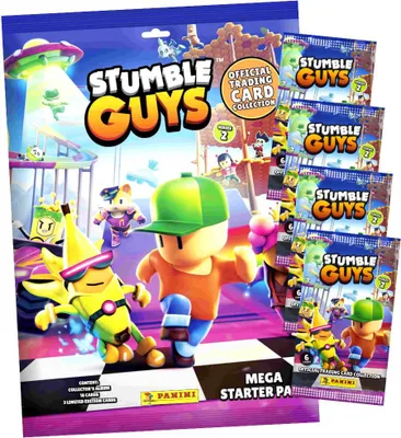 Produktbild von Panini Stumble Guys Karten Serie 2 - Sammelkarten Trading Cards - 1 Starter + 4 Booster