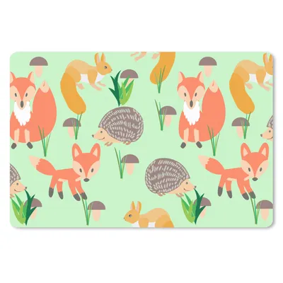 Produktbild von MuchoWow® Mauspad Mousepad Tiere - Muster - Igel 27x18 cm - Mousepads - Maus Mat - Pad - Mausunterlage - Büroartikel - Desk Matten