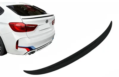 Image de Spoilier de coffre pour BMW X6 F16 (à partir de 2015), style sportif, finition noire brillante.