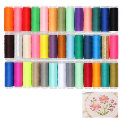 Nähgarn-Set, 39 Farben, Polyester, für Nähmaschinen