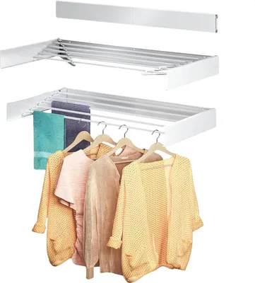 Obrázek produktu pro Skládací nástěnný sušák XXL - 100 cm, závěsný, sušák s délkou 6 m (bílý)