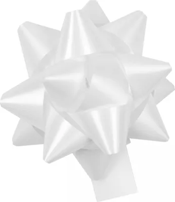 Produktbild von 10 Geschenkschleifen Rosetten 8cm , Farbe:weiß
