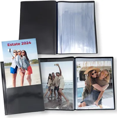 Imagen del producto de Set de álbum de fotos, con fundas suaves, de 13x19 cm y 13x18 cm, 5 unidades, que incluye 18 fundas para fotografías