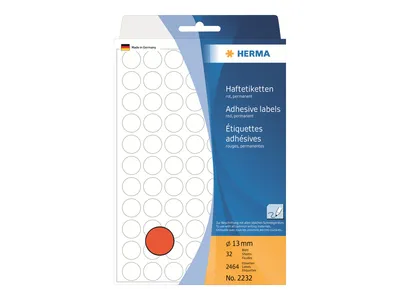 Productafbeelding van HERMA Markierungspunkte, Durchmesser: 13 mm, rot