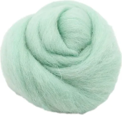 Produktbild von Filzwolle zum Trockenfilzen und Nassfilzen - Farbe Minze 20gr.
