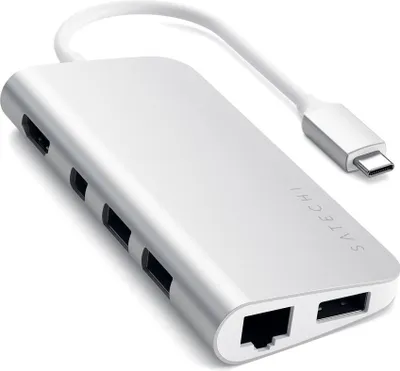 Produktbild von Aluminiowy adapter multimedialny Satechi typu C