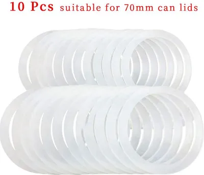 Image de 10Pcs Silicone Jar Gaskets Replacement Airtight Silicone Gasket Sealing Rings for Regular Mouth Canning Jar