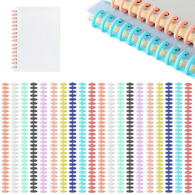 Obrázek produktu pro Binderringe 20 kusů - Plastové binderringe - A4/B5/A5 - DIY papír - Kancelářské potřeby - Nastavitelné