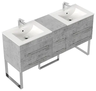 Produktbild von Stand Badmöbel Roma XL SoftClose beton : Beton Varianten: Beton