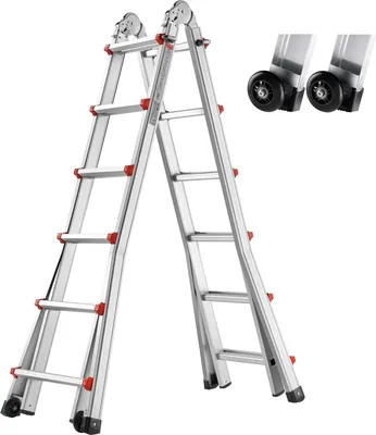 Obrázok produktu pre Teleskopický rebrík, A-rám, 20 stôp, výsuvný, multifunkčný na domáce práce