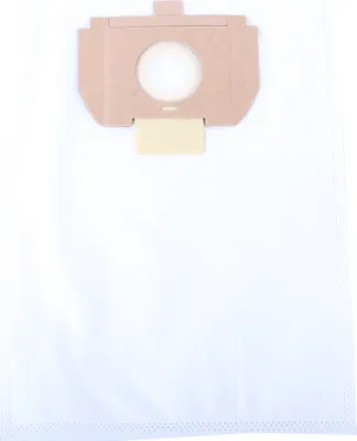 A vacuum cleaner bag is shown against a white background.