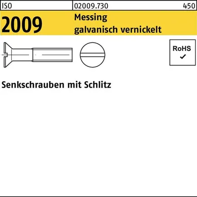Produktbild von Reyher  Senkschrauben ISO 2009 Messing M 4x30 vern. (200 Stück)