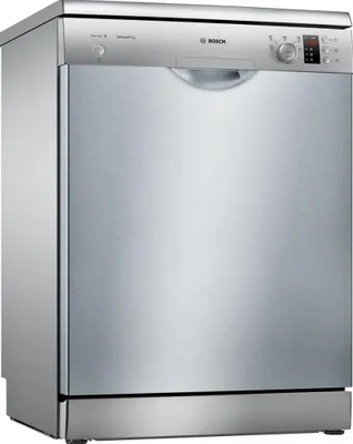 Zdjęcie produktu dla Bosch SMS25AI05E, Wolnostojący, Pełny rozmiar (60 cm), Stal nierdzewna, Stal nierdzewna, Przyciski, Obrotowy, 1,75 m