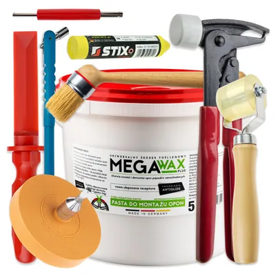 Immagine prodotto di STIX ZW 4 - Set completo di montaggio pneumatici - 9 pezzi; set di manutenzione pneumatici