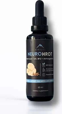 Produktbild von NeuroHrot Tinktur Hericium + Vitamin B12 + Ashwagandha Hrotlife 60ml