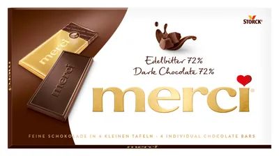 Produktbild von merci Tafelschokolade Edelbitter 72% 100g