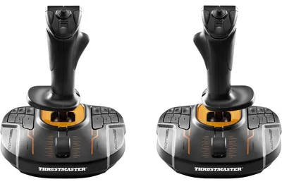 Produktbild von Thrustmaster T.16000M FCS SPACE SIM DUO, Flightstick, PC, Analog / Digital, Kabelgebunden, USB, Schwarz, Orange