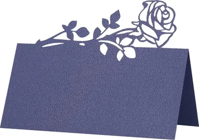 Produktbild von 50pcs Favor Decor Laser Cut Rose Design Blank Tisch Name Platz Karte Für Hochzeit Party Treffen