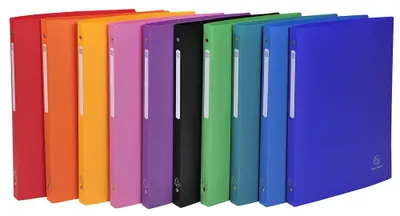 Produktbild von Exacompta 51299E Ringbuch (PP 500µ, 4 Ringe, Rücken 20 mm, blickdicht, DIN A4) 1 Stück zufällige farbe
