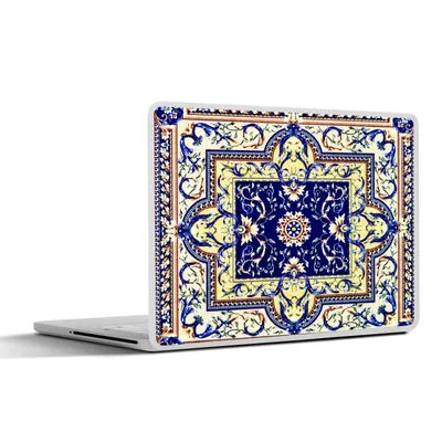 Produktbild von MuchoWow® Laptop Aufkleber Sticker Cover Perserteppich - Teppich - Muster - Blau 25x18 cm - Laptop-Deko