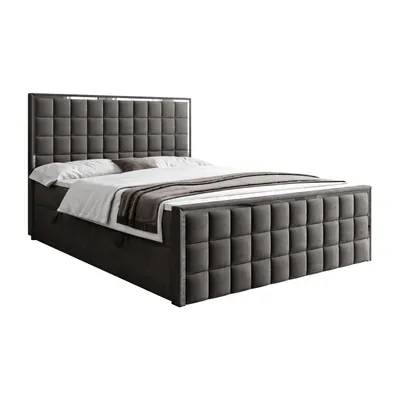 Produktbild von Kontinentalbett ISADORA II SILVER mit Bettkasten, 140 x 200, Royal Velvet 185