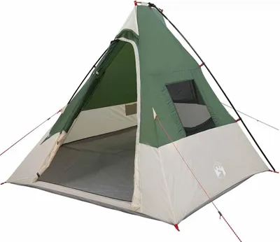 Zdjęcie produktu dla vidaXL Namiot z dachem zielono-czarny 383 x 338 x 217 cm poliester