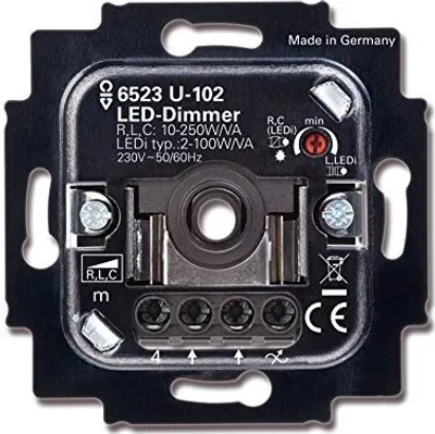 Produktbild von BUSCH-JÄGER, LED-Drehdimmer (LED Dimmer Einsatz) 6523 U-102 (6523U 102) 6523U102 Unterputz