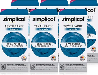 Produktbild von Simplicol Textilfarbe intensiv Opal-Petrol - Einfaches Färben (6er Pack)