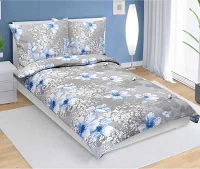 Obrázek produktu pro Krepové povlečení - Modrá - 140x200, 70x90