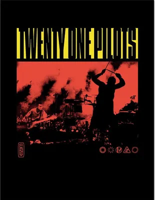 Obrázek produktu pro Twenty One Pilots - zarámovaný plakát "Live Fire" PM11091 (40 cm x 30 cm) (černá/žlutá/oranžová)
