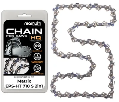 Immagine prodotto di Catena per motosega, 25 cm, 1,3 mm, passo 3/8", 40 maglie, compatibile con Matrix EPS-HT 710 S 2in1