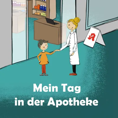 Produktbild von Bilderbuch: Apothekenalltag – Medikamentenrutsche erklärt, ab 4 Jahren, mit Ausmalbildern & Rätseln