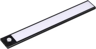 Produktbild von 30cm 1,5W USB aufladbare LED-Lichtleiste Schwarz mit Bewegungsmelder - Neutralweiß 4000K - 5500K
