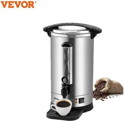 Obrázek produktu pro Velká nerezová termoska – 9,75 litru – izolovaná konvice – konvice na kávu s uchem – konvice na svařené víno
