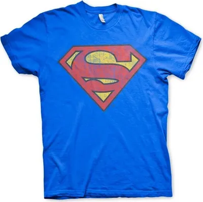 Produktbild von Superman Washed Shield T-Shirt - X-Large - Blue