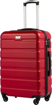 Produktbild von Hartschalenkoffer Trolley mit TSA-Schloss und 4 Rollen, Spinell Rot, Groß