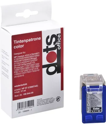 Produktbild von dots color Druckerpatrone kompatibel zu HP 57 (C6657AE)