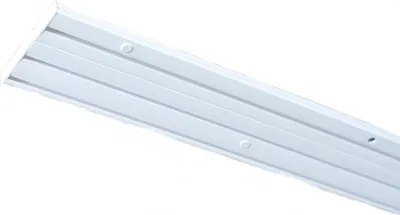 Produktbild von 3- läufig 420 cm Gardinenstange Innenschiene Decke weiße Schiene Vorhangschiene Gardinenschiene,  Innenlaufrollen mit Faltenhaken